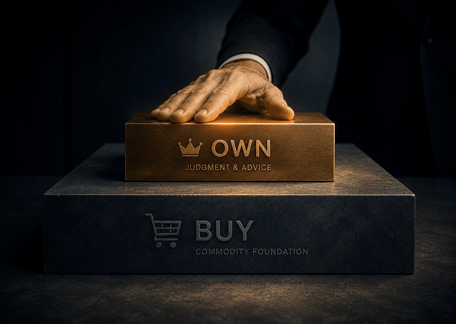 Buy the commodity layer. Own the judgment inside it.