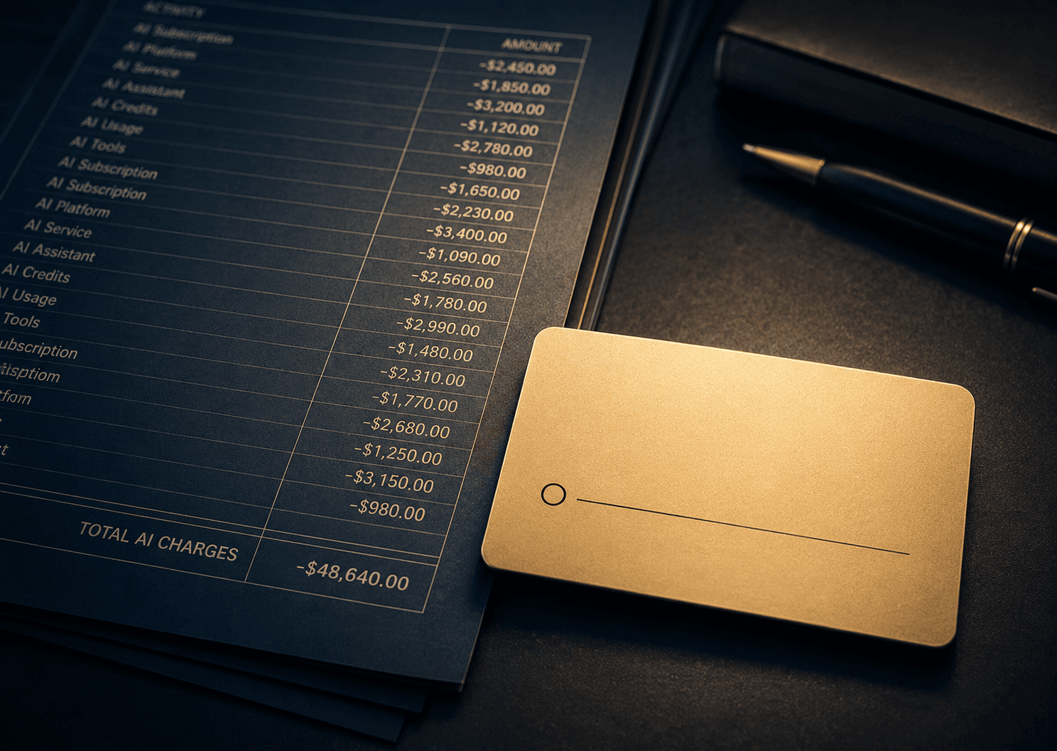 Add up the AI on your bank statement. Now name one result.