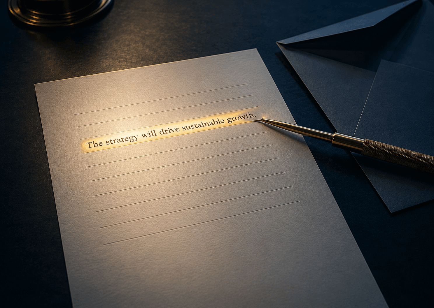 Every sentence a little better. The letter still not sent.